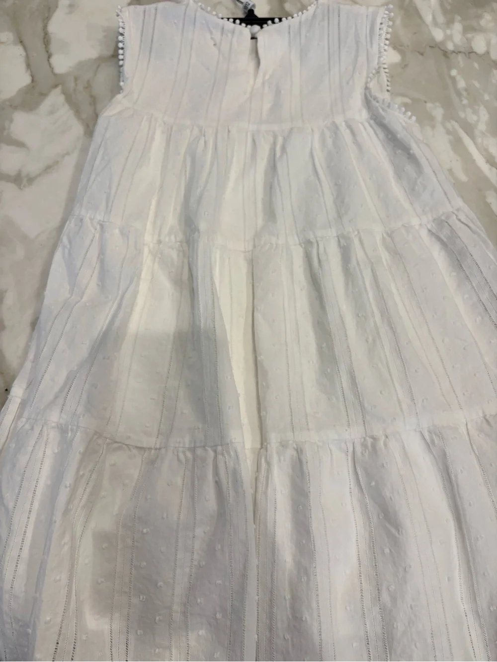 GB girls Creamy White Tiered A-Line Eyelet Skirt